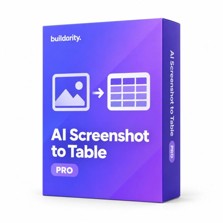 AI Screenshot to Table Pro